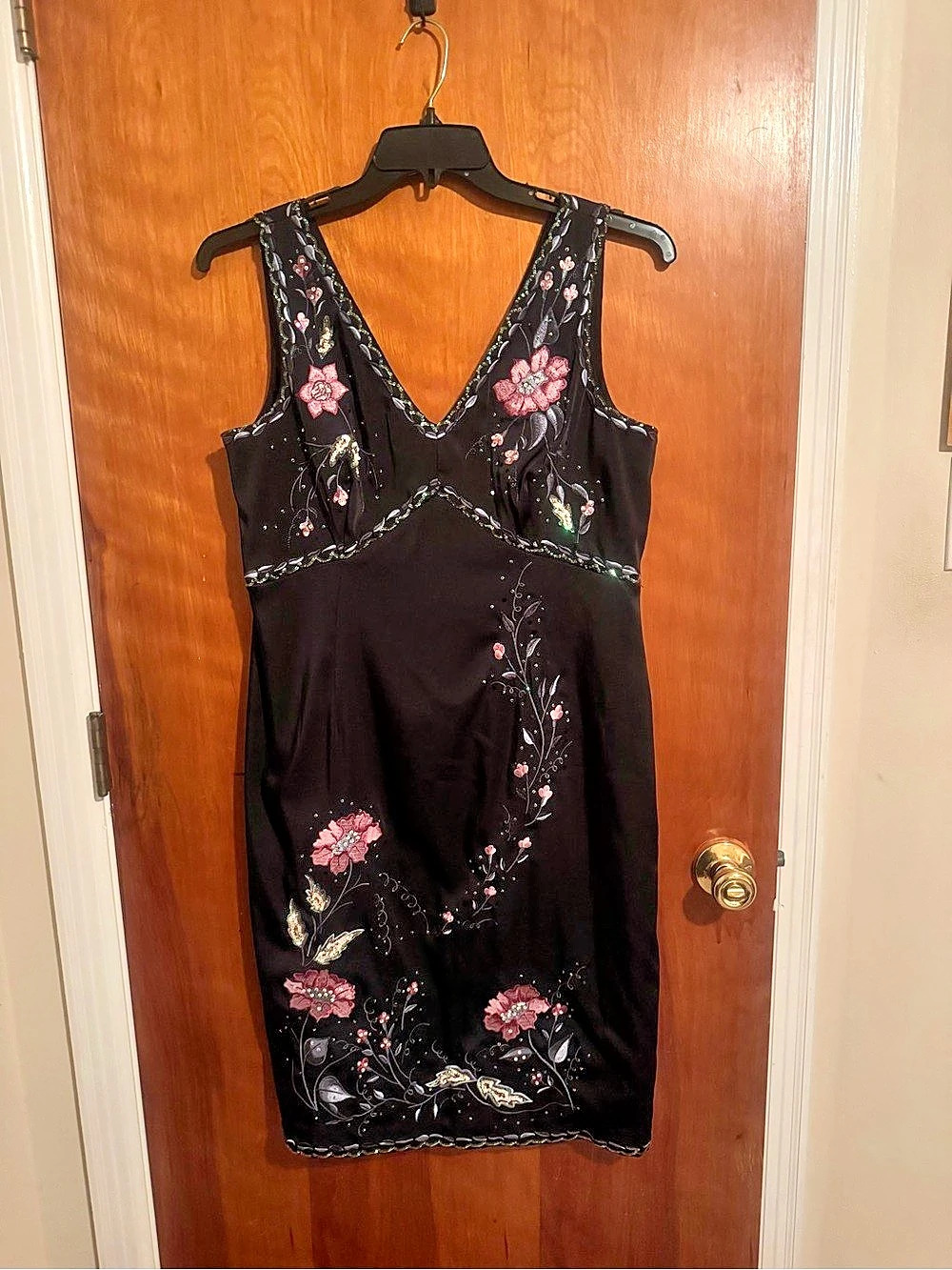 Vintage Spencer Jeremy Black Floral Midi Dress